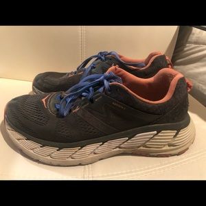 Hoka One One Gaviota II Women’s Gray Pink Athletic Running Sneakers Size 10.5